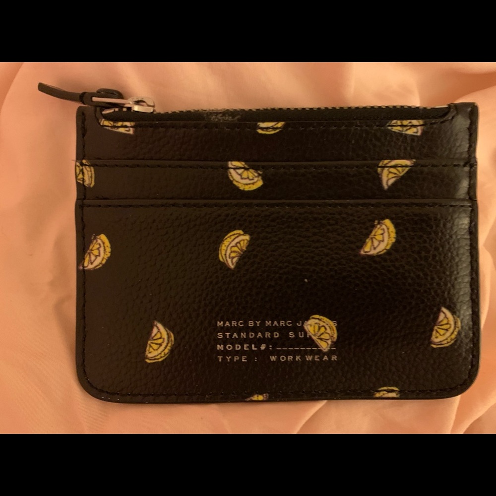 Marc by Marc Jacobs Black Lemon Pattern Wallet